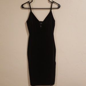 Black velvet dress